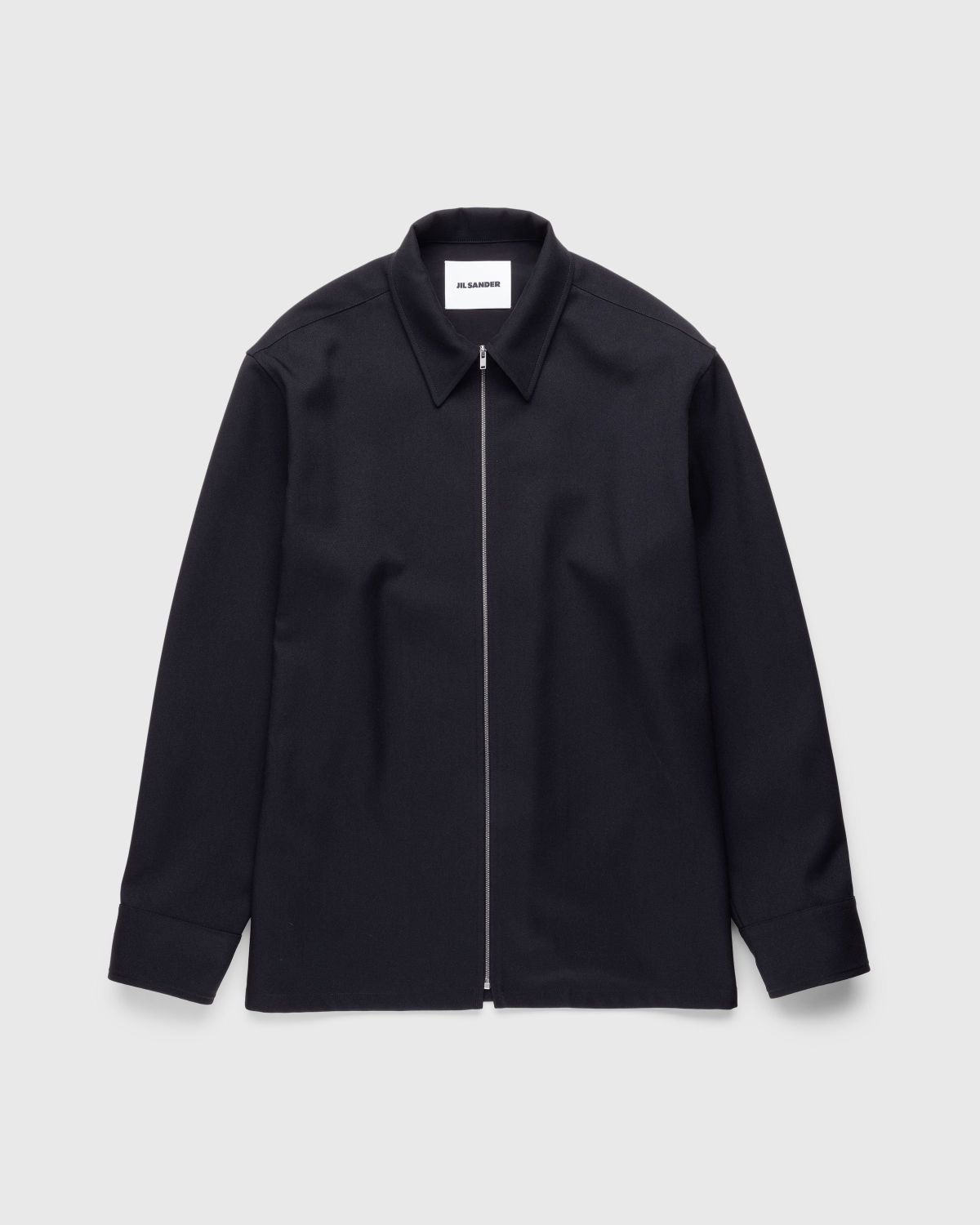 Jil Sander – Wool Plastron Shirt Black